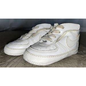 Nike Air Force 1 Sz 2C White Soft Bottom Crib Shoe Infant Toddler 325337-111